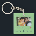 First Vaderdag Dad Custom Photo Music Player Sleutelhanger<br><div class="desc">Een persoonlijke Vaderdag gave voor je vader om Vaderdag te vieren. Of het nu gaat om een nieuwe vader, stiefvader, oude en klassieke vader, of vader, de aangepaste tekstfunctie zal je bedekken. U kunt de tekst in uw gewenste formulering veranderen en uw eigen douanefoto uploaden. Haal iets gedenks en speciaals...</div>