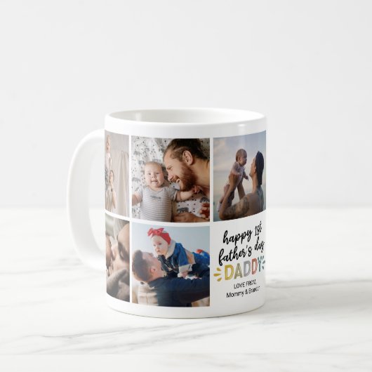 First Vaderdag Dad Photo Koffiemok (Voorkant links)