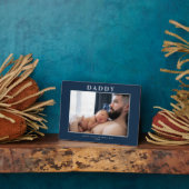 First Vaderdag Muted Blue Personalized Fotoplaat (Zijkant)