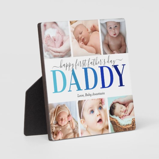 First Vaderdag Photo Collage Plaque Fotoplaat (Voorkant)