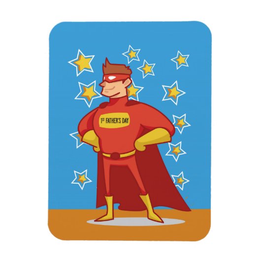 First Vaderdag Superheld Magneet (Verticaal)