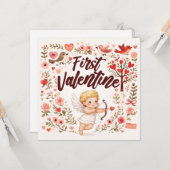 First Valentine Baby Cupid - I like you Kaart (Voorkant / Achterkant in situ)