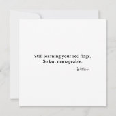 First Valentine Fox Cupid - manageable red flags Kaart (Achterkant)