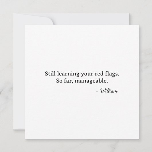 First Valentine Fox Cupid - manageable red flags Kaart (Achterkant)