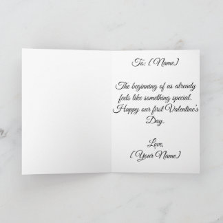 First Valentine's Day Together | Valentines Card Kaart