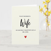 First Valentines Mr And Mrs Wife Card Kaart (Gele Bloem)