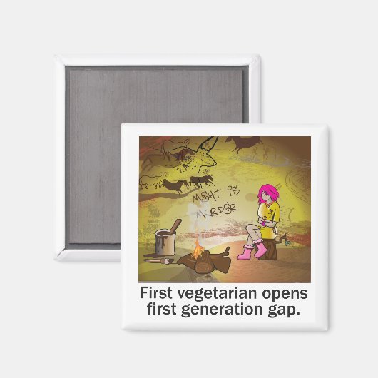 First Vegetarian Magnet (Voorkant / Achterkant)