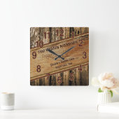 First Wedding Jubileum Gift for Husband, Clock Vierkante Klok (Huis)