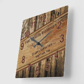 First Wedding Jubileum Gift for Husband, Clock Vierkante Klok (Hoek)