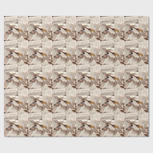 First Wedding Jubileum Newspaper Cadeaupapier (Vlak)