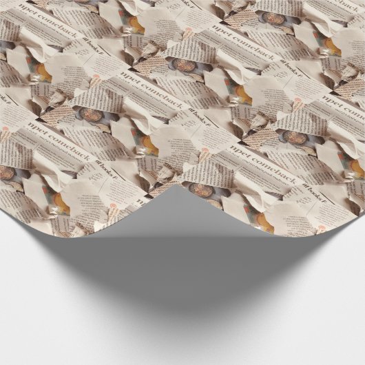 First Wedding Jubileum Newspaper Cadeaupapier (Hoek)