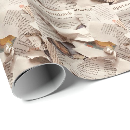 First Wedding Jubileum Newspaper Cadeaupapier (Rol Hoek)