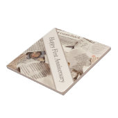 First Wedding Jubileum Newspaper Tegeltje (Zijkant)
