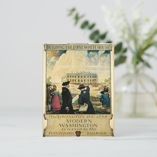 First White House Washington D.C. Briefkaart (Staand voorkant)