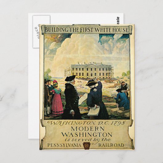 First White House Washington D.C. Briefkaart (Voorkant / Achterkant)