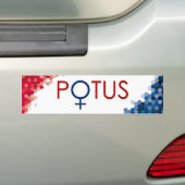 First Woman President Bumpersticker (Op auto)