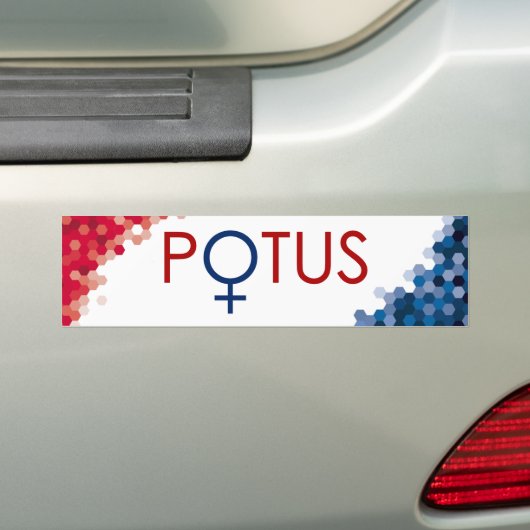 First Woman President Bumpersticker (Op auto)
