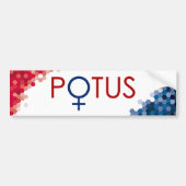 First Woman President Bumpersticker (Voorkant)