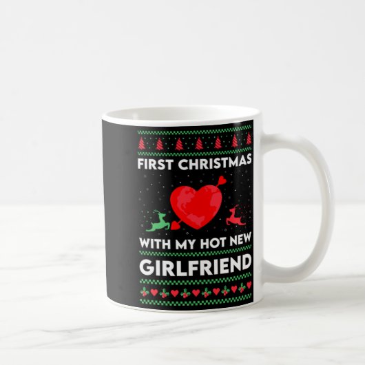 First Xmas With My New Girlfriend Men Ugly Christ  Koffiemok (Rechts)