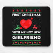 First Xmas With My New Girlfriend Men Ugly Christ Muismat (Voorkant)