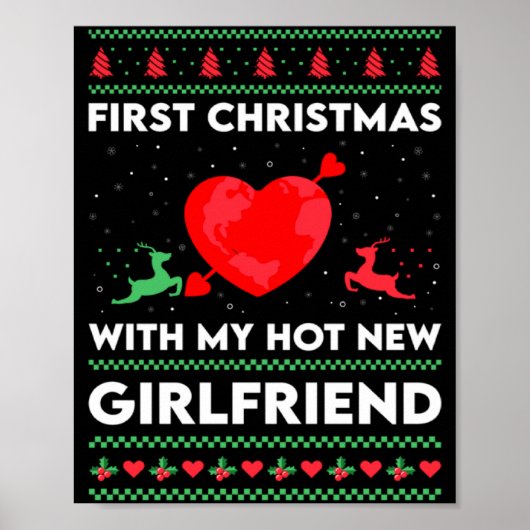 First Xmas With My New Girlfriend Men Ugly Christ Poster (Voorkant)