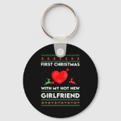 First Xmas With My New Girlfriend Men Ugly Christ Sleutelhanger (Voorkant)