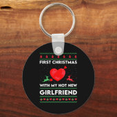 First Xmas With My New Girlfriend Men Ugly Christ Sleutelhanger (Voorkant)