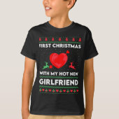First Xmas With My New Girlfriend Men Ugly Christ  T-shirt (Voorkant)