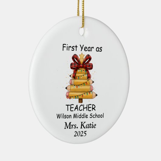 First Year  as a middle school Teacher Keramisch Ornament (Rechts)