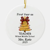 First Year  as a middle school Teacher Keramisch Ornament (Voorkant)