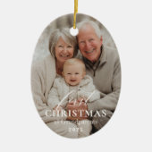 First Year as Grandparents Christmas Photo Keramisch Ornament (Voorkant)