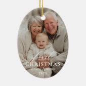 First Year as Grandparents Christmas Photo Keramisch Ornament (Achterkant)