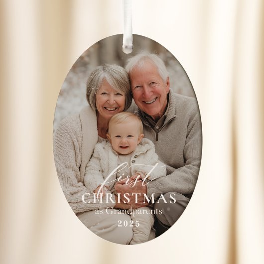 First Year as Grandparents Christmas Photo Keramisch Ornament