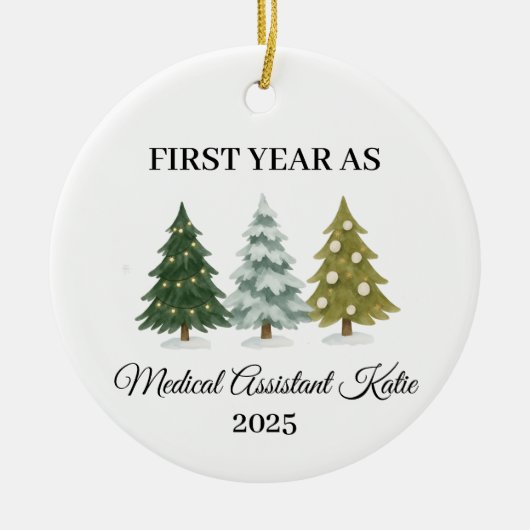 First Year as Medical Assistant Keramisch Ornament (Voorkant)