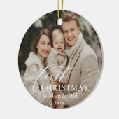 First Year as Mom & Dad Christmas Photo Keramisch Ornament (Links)