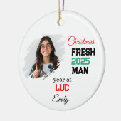 First Year At College Ornament, Custom Freshman Keramisch Ornament (Links)