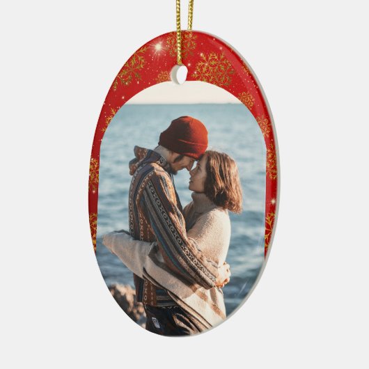 First Year Dating Couples Christmas Keramisch Ornament (Links)