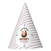 First Year Down Baseball 1e Verjaardagsfeestje Feesthoedjes (Voorkant)