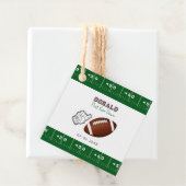 First Year Down Football Birthday Bedankjes Labels (In situ)