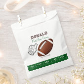 First Year Down Football Birthday Bedankzakje (Geknipt)