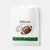 First Year Down Football Birthday Bedankzakje (Voorkant)