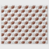 First Year Down Football Birthday  Cadeaupapier (Vlak)