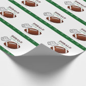 First Year Down Football Birthday  Cadeaupapier (Hoek)