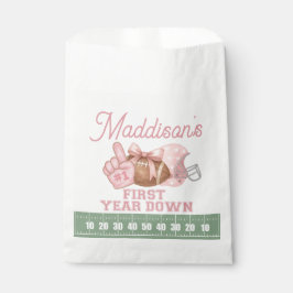 FIRST year down, Football Birthday, ONE  Bedankzakje