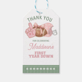 FIRST year down, Football Birthday, ONE  Cadeaulabel