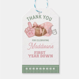 FIRST year down, Football Birthday, ONE  Gift Tags Cadeaulabel