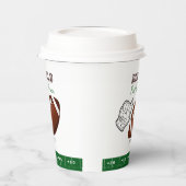 First Year Down Football Birthday  Papieren Bekers (Links)