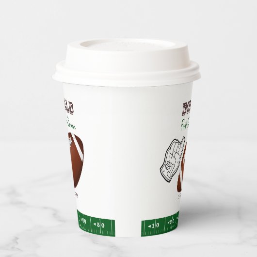 First Year Down Football Birthday Papieren Bekers (Links)