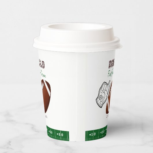 First Year Down Football Birthday  Papieren Bekers (Rechts)