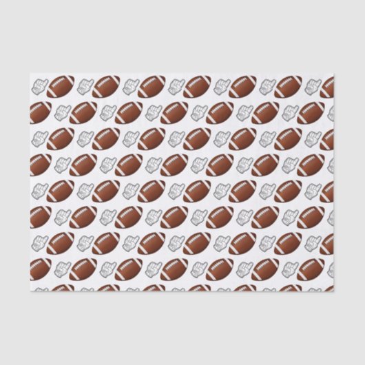 First Year Down Football Birthday  Tissuepapier (Voorkant)